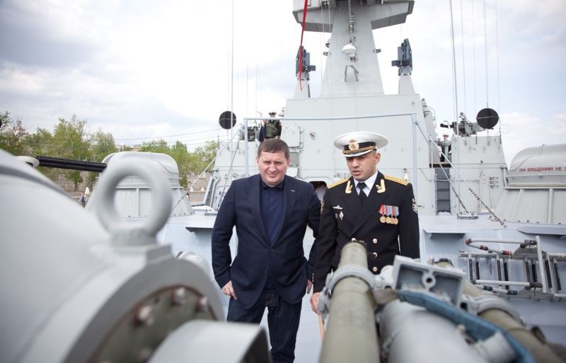 Андрей Бочаров встретился с командованием отряда кораблей Каспийской флотилии