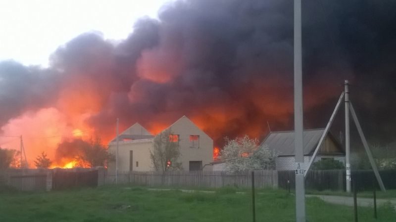 В Среднеахтубинском районе тушили масштабное возгорание. ФОТО