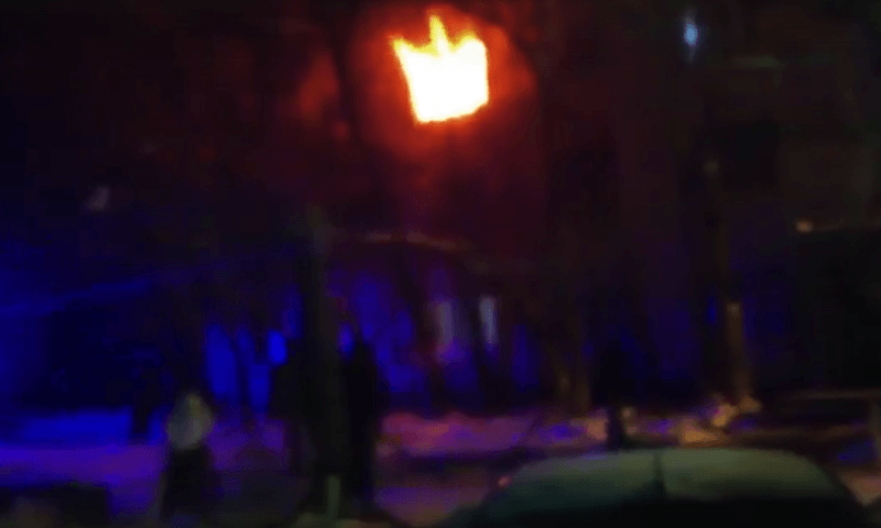 Пожар в общежитии Волжский