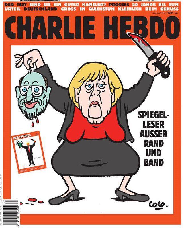 Скандальный журнал Charlie Hebdo опубликовал Меркель с отрезанной головой