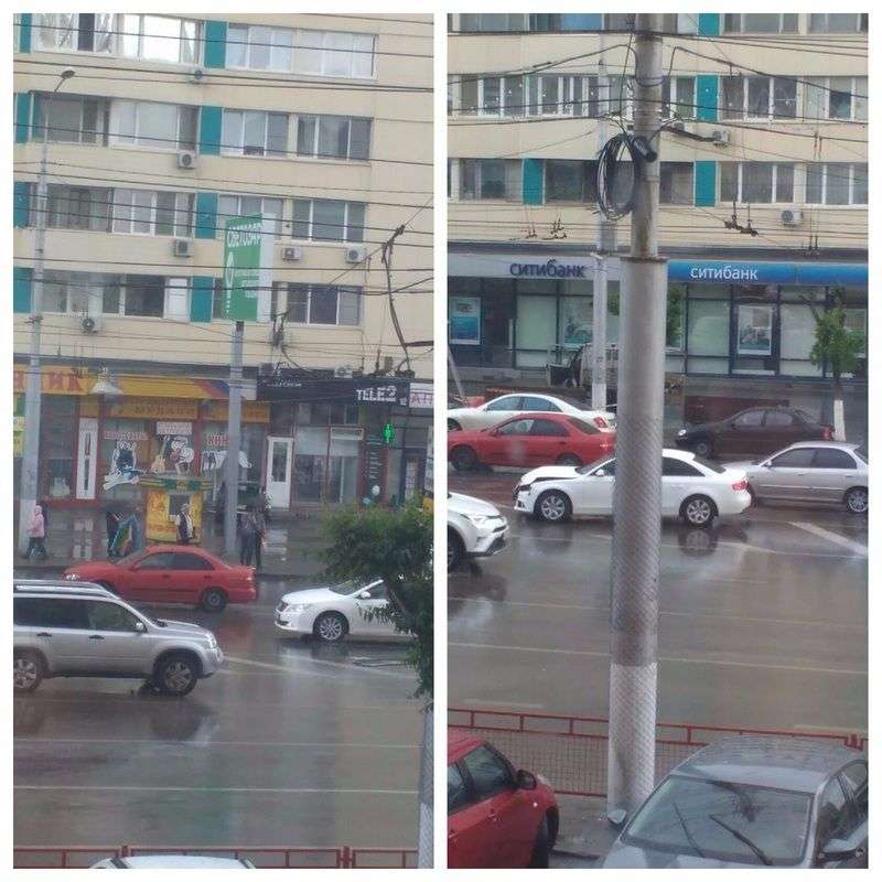 В центре Волгограда “семерку” от удара отбросило в витрину “Современника”