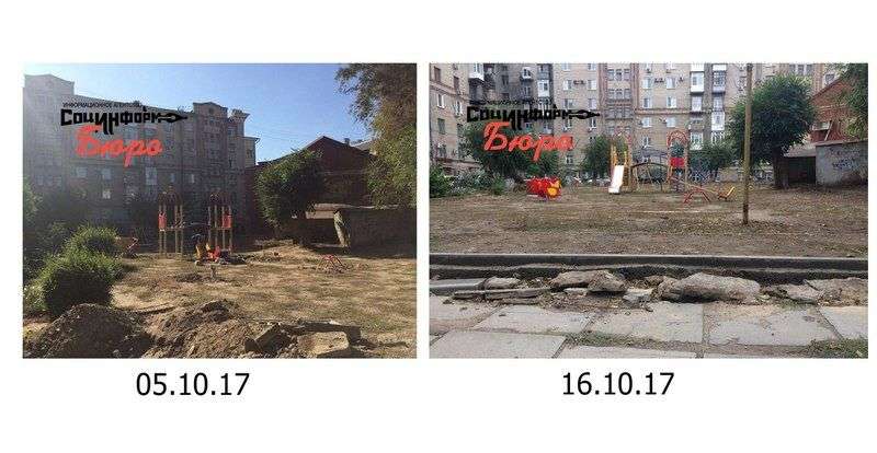 Благоустройству дворов Центрального района помешал октябрь