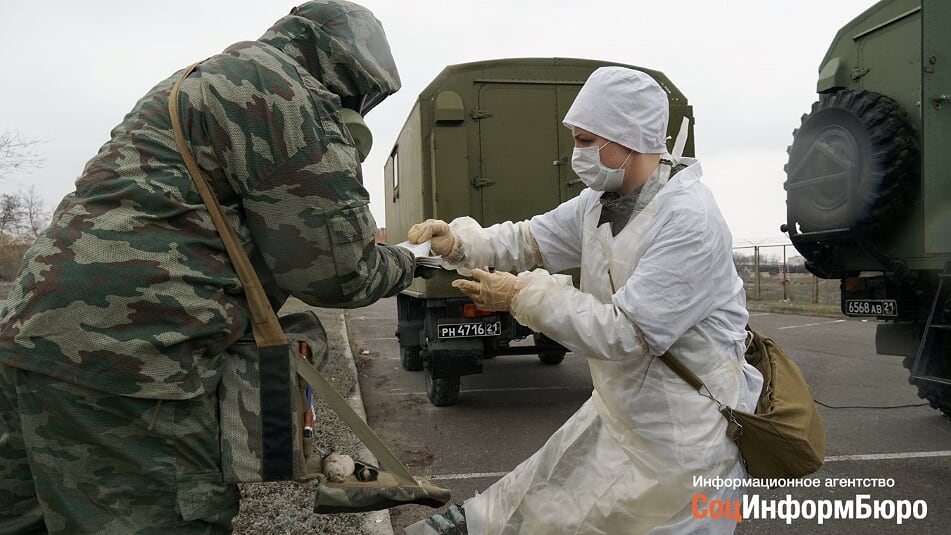 Под Волгоградом военные отрепетировали действия при угрозе распространения вирусной инфекции