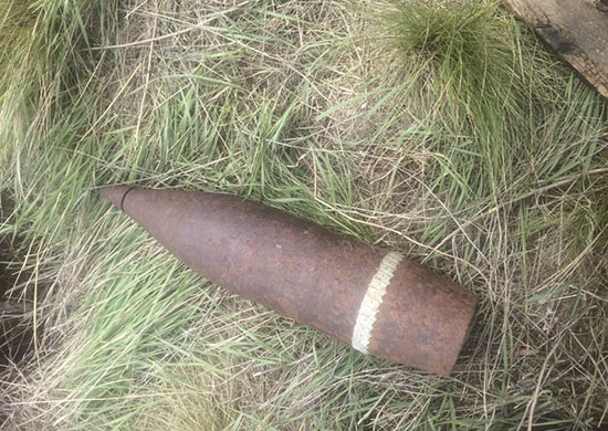 Волгоградец случайно наткнулся на 152-мм артиллерийский снаряд времен Великой Отечественной войны