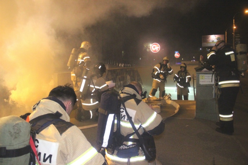 В волгоградском метротраме тушили условный пожар