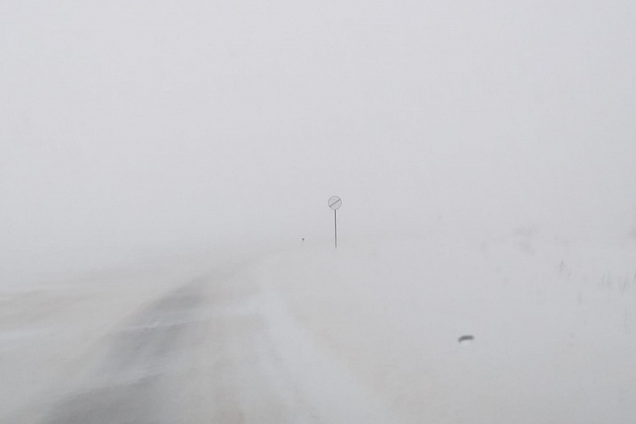 Трассы Волгоградской области заметает снегом
