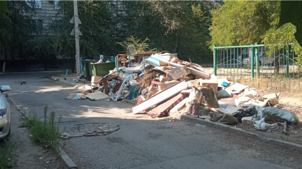 В Волгограде школа и детский сад тонут в мусоре